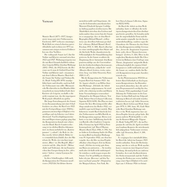 Henle Verlag Ravel Violinsonate G-Dur