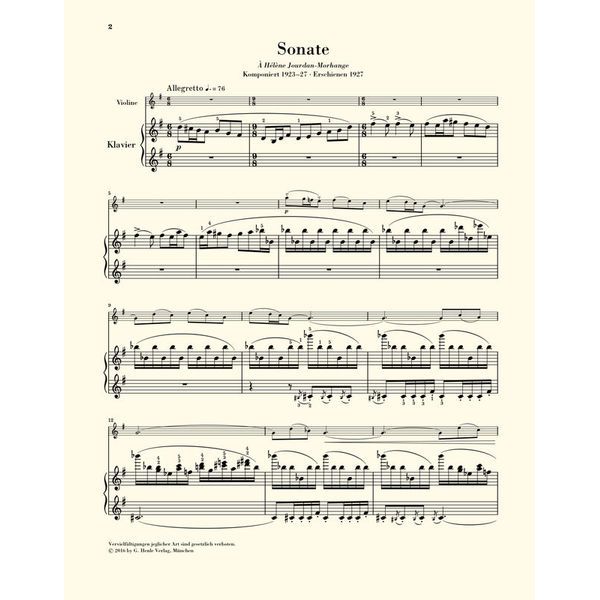 Henle Verlag Ravel Violinsonate G-Dur