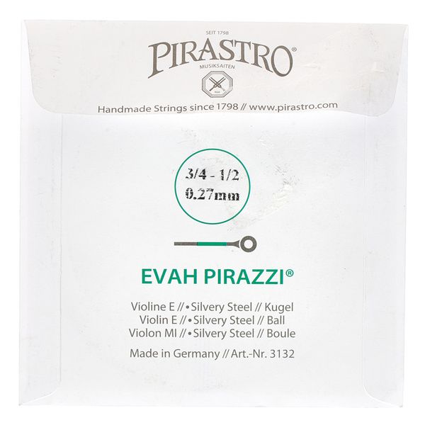 Pirastro Evah Pirazzi E Violin 3/4-1/2