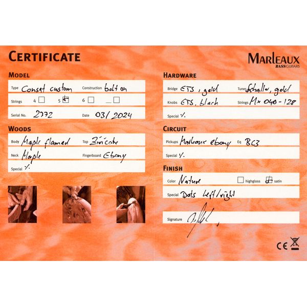 Marleaux Consat Custom 5 Ziricote
