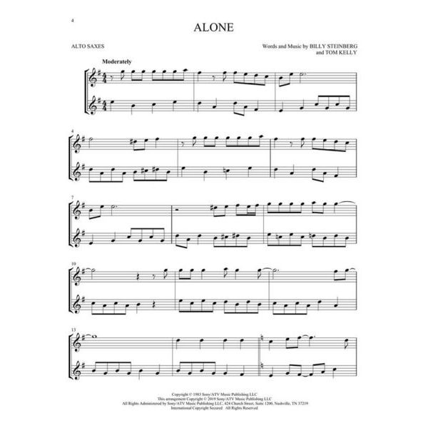 Hal Leonard Pop Classics For Two Alto Sax
