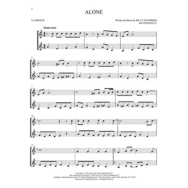 Hal Leonard Pop Classics For Two Clarinets