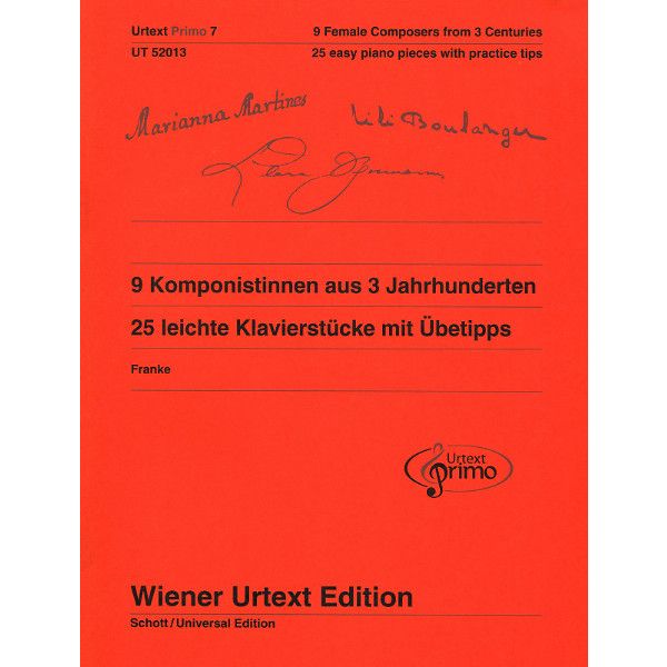 Wiener Urtext Edition 9 Komponistinnen Klavierstücke