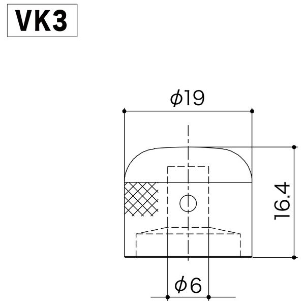 Gotoh VK3 Metal Dome Knob Chrome