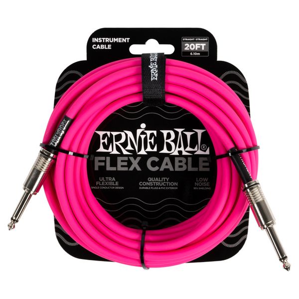 Ernie Ball Flex Cable 20ft Pink EB6418 Thomann Switzerland