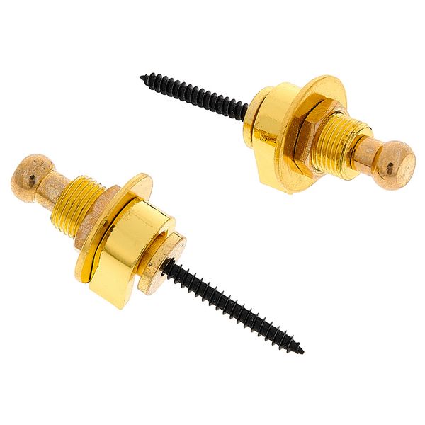 Black Dog Music Strap Locks - Chrome, Black, Or Gold Finish - Secure Your Guitar Strap