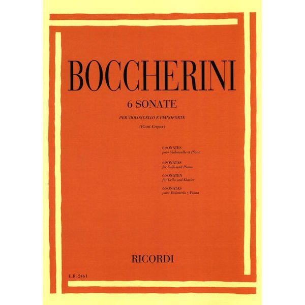 Ricordi Boccherini 6 Sonaten Cello