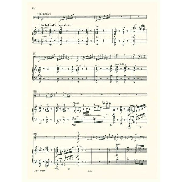 Edition Peters Schumann Cellokonzert a-moll