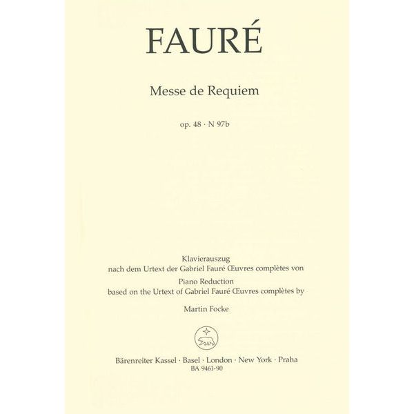 Bärenreiter Fauré Messe de Requiem