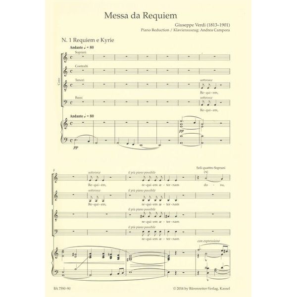 Bärenreiter Verdi Messa da Requiem