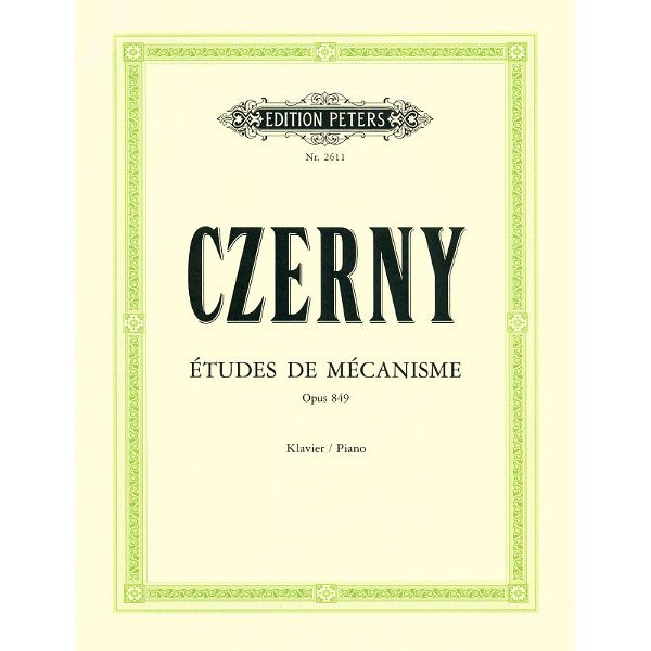 Edition Peters Czerny Études de Mécanisme