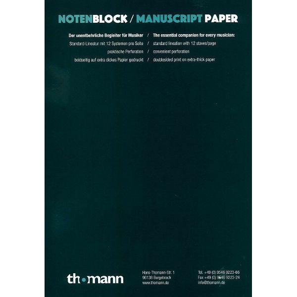 Thomann Notenblock A4