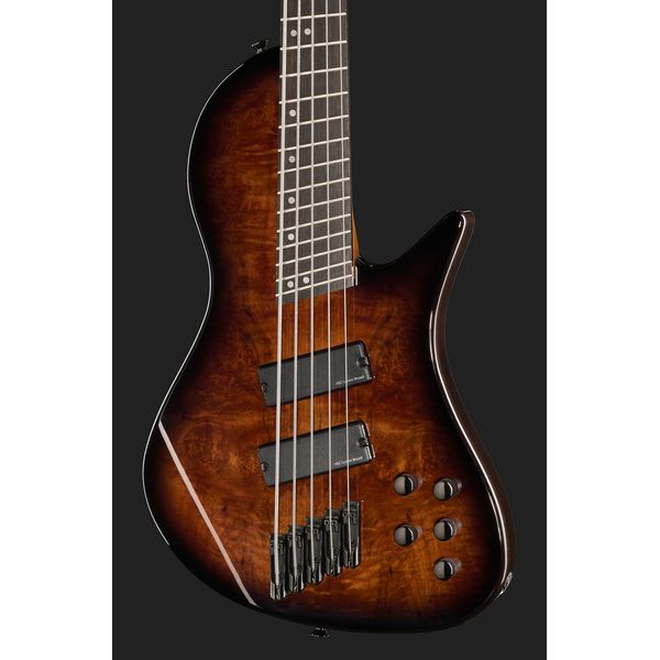 Harley Benton MSB-5 Black Flame Burl