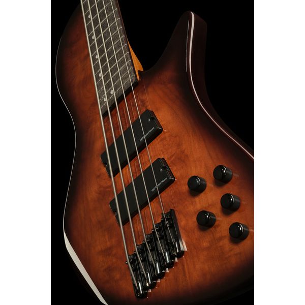 Harley Benton MSB-5 Black Flame Burl