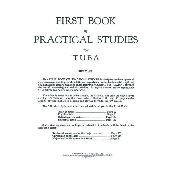 Belwin First Book of Practical Tuba
