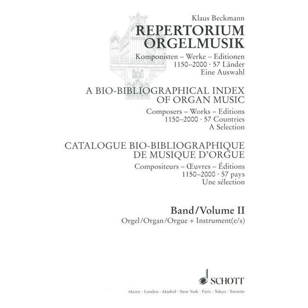 Schott Repertorium Orgelmusik 1+2
