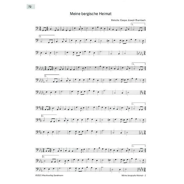 Musikverlag Sandmann Polka-Methode Bassschlüssel