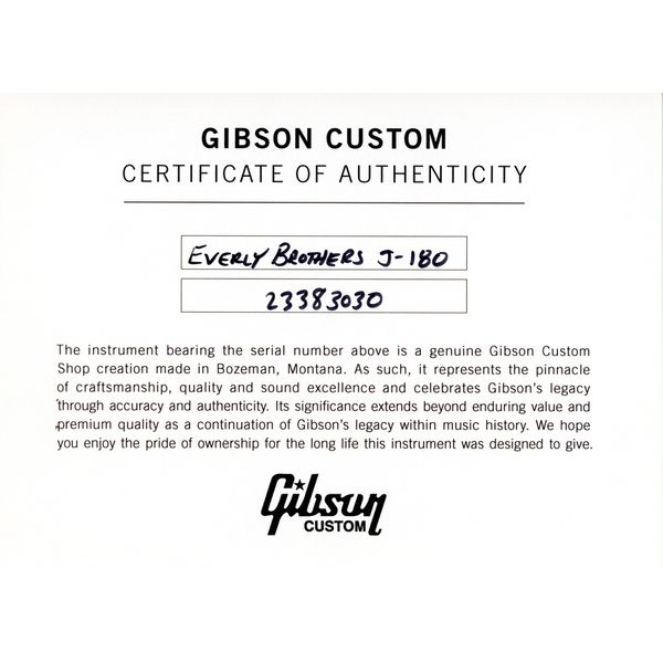 Gibson Everly Brothers J-180 Model