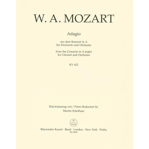 Bärenreiter Mozart Adagio KV 622