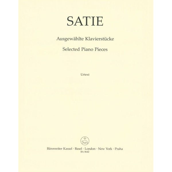 Bärenreiter Satie Ausgewählte Klavier