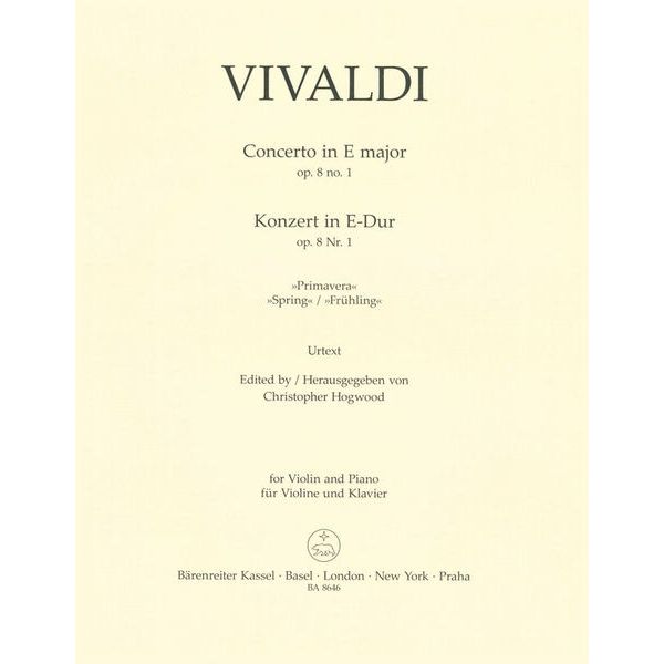 Bärenreiter Vivaldi Concert E-Dur Frühling