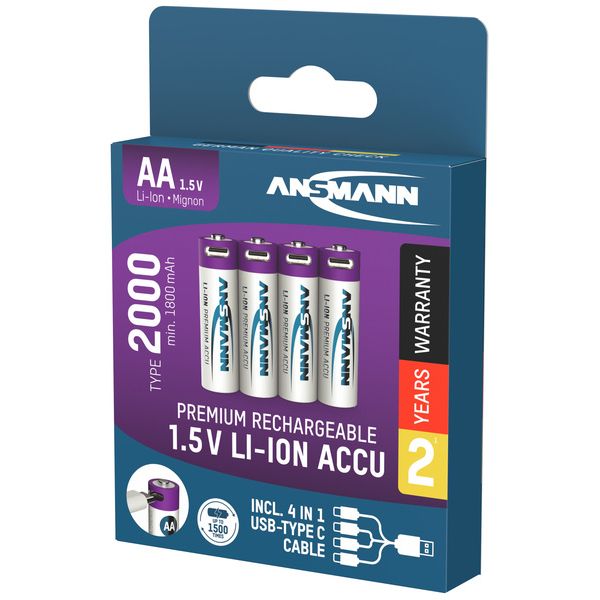Ansmann AA 1,5V Li-Ion Akku USB-C