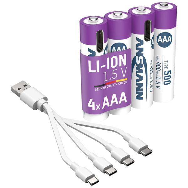 Ansmann AAA 1,5V Li-Ion Akku USB-C