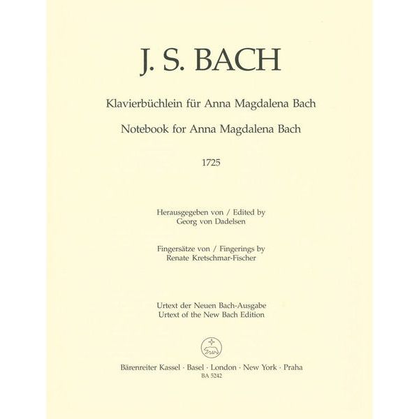 Bärenreiter Bach Klavierbüchlein