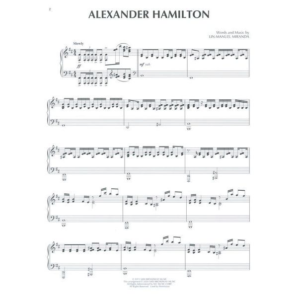 Faber Music Hamilton Piano Solo