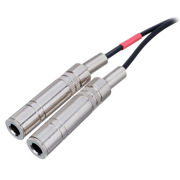 6.35mm Stereo Jack Splitter Audio Cable 1/4inch Plug to 2x Sockets TRS 0.2m  20cm