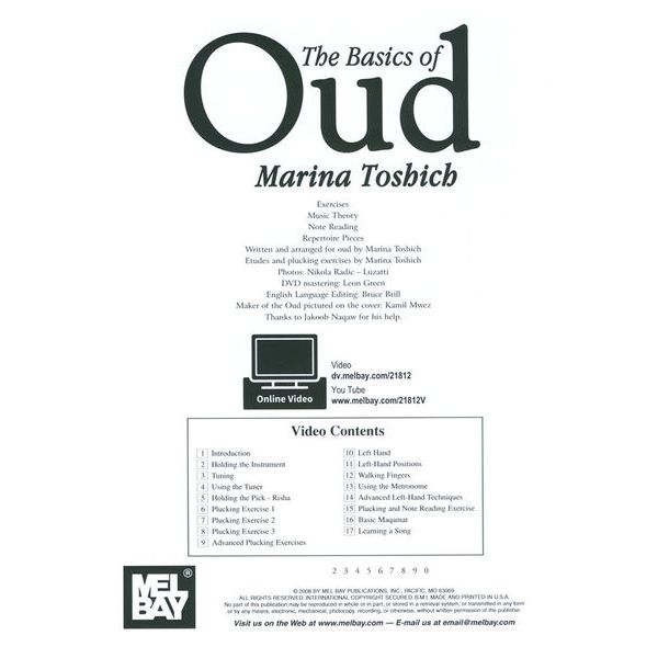 Mel Bay The Basics Of Oud