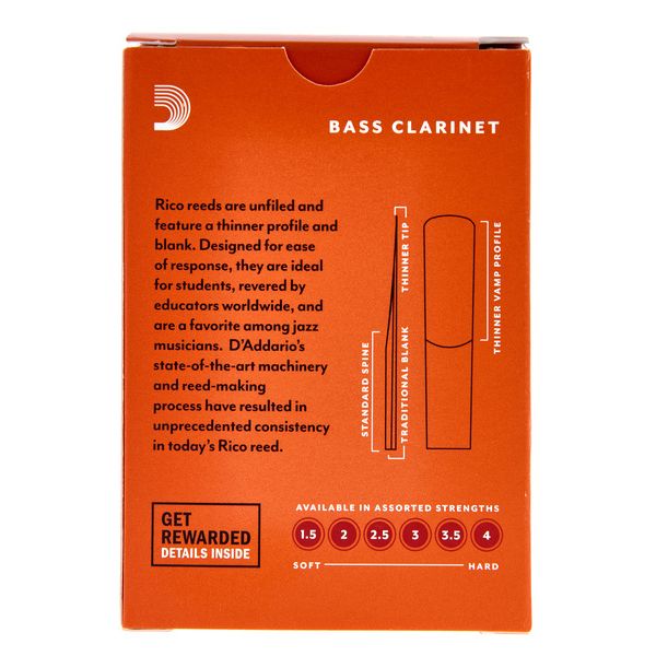 DAddario Woodwinds Rico Bass Clarinet 2.5