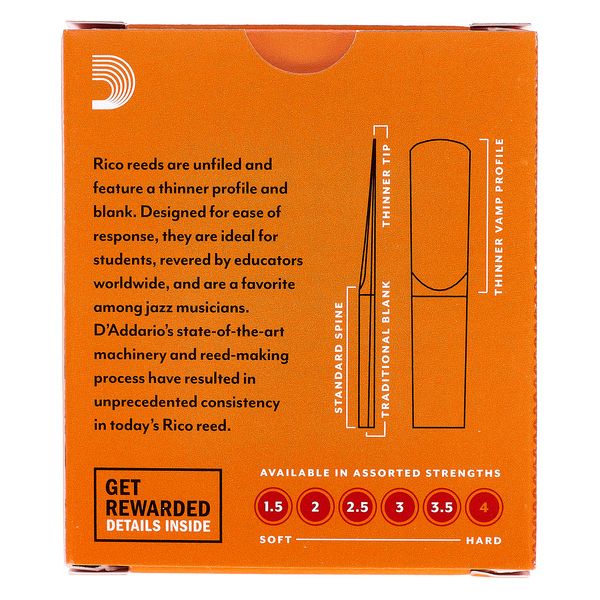 DAddario Woodwinds Rico Eb Clarinet 1.5