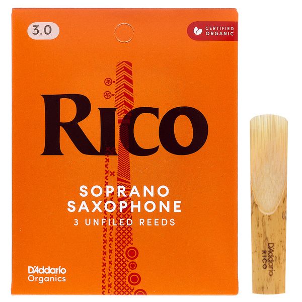 DAddario Woodwinds Rico Soprano Sax 3.0 3-Pack