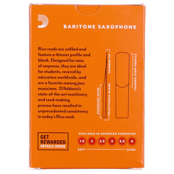 DAddario Woodwinds Rico Baritone Sax 4.0