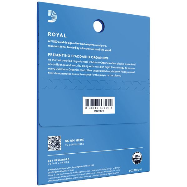 DAddario Woodwinds Royal Alto Sax 2.0 3-Pack