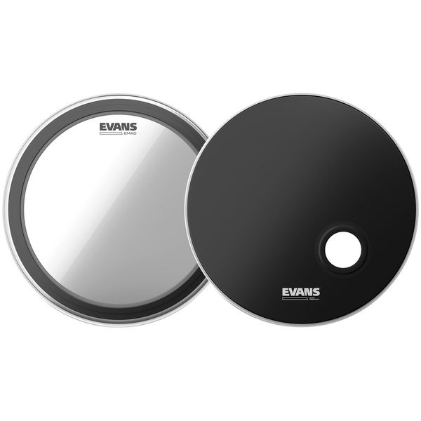 Pelle Per Grancassa Evans BD20EMAD - Sabbiata, 20 Pollici, Sistema EMAD, Colore Bianco