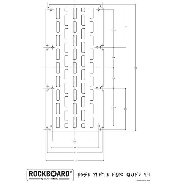 Rockboard Base Plate for QUAD 4.4