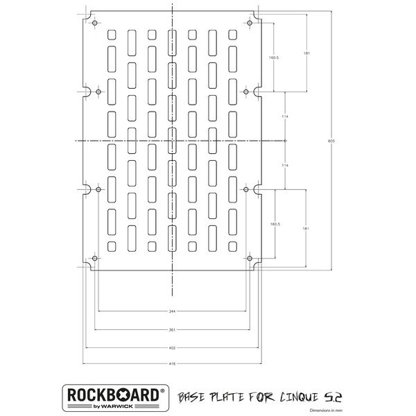 Rockboard Base Plate for CINQUE 5.2
