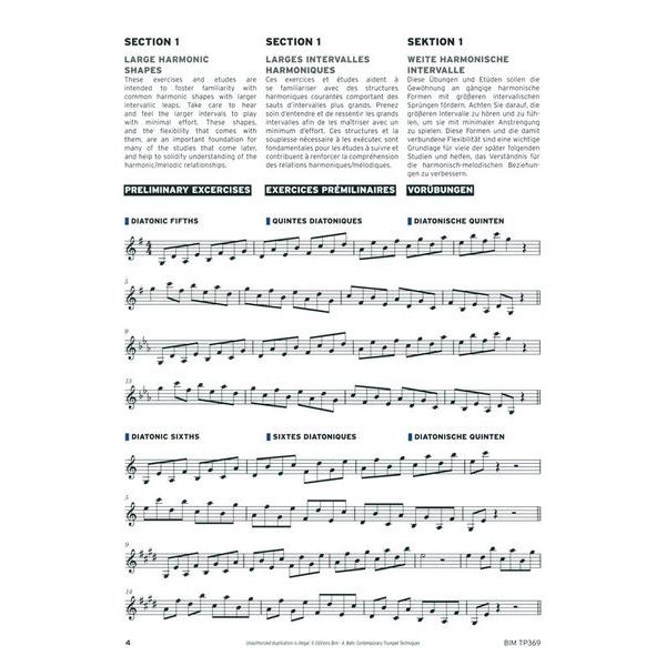 Editions Bim Contemporary Trumpet Technique