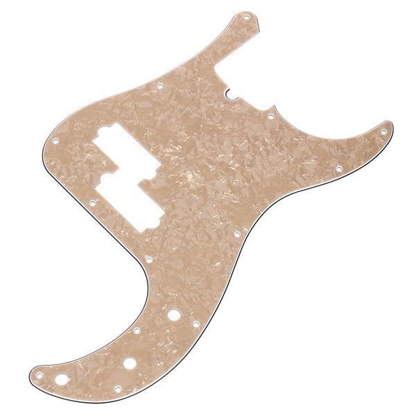 Pickguard Basse Jazz J Bass 4 Cordes - Style USA/Mexique, 3 Plis Rose, Plastique 2.2mm, Vis Incluses