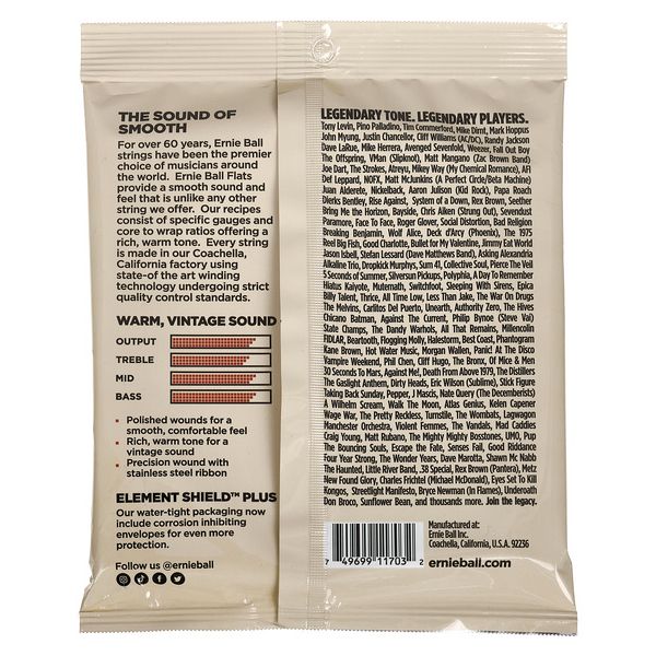 Ernie Ball Bass Flats 2801