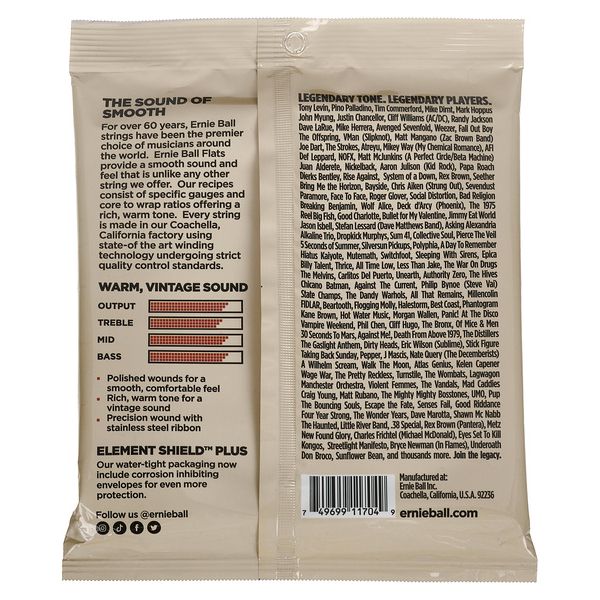 Ernie Ball Bass Flats 2805