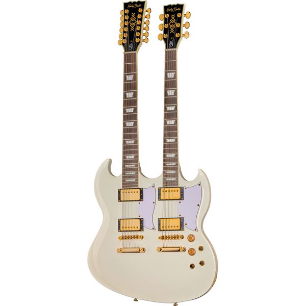 Harley Benton DC-Custom II 612 White