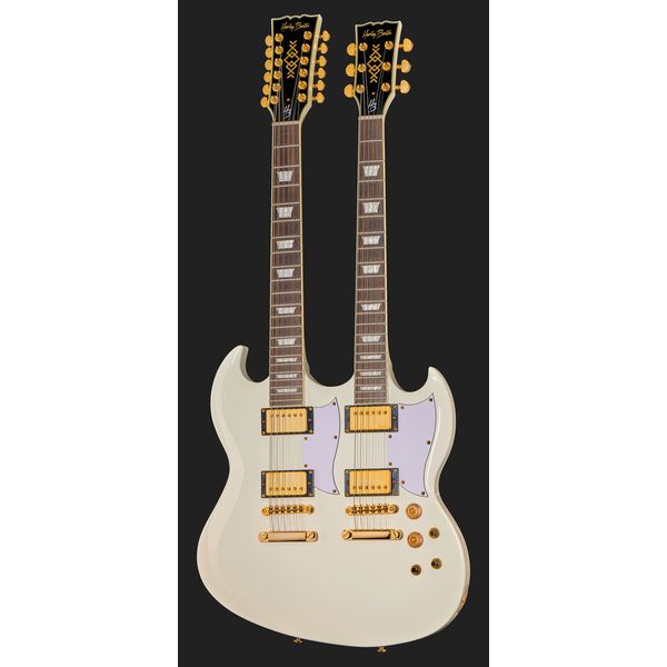 Harley Benton DC-Custom II 612 White