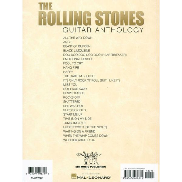 Hal Leonard Rolling Stones Anthology