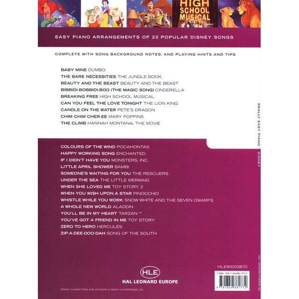 Hal Leonard Really Easy Disney Favorites
