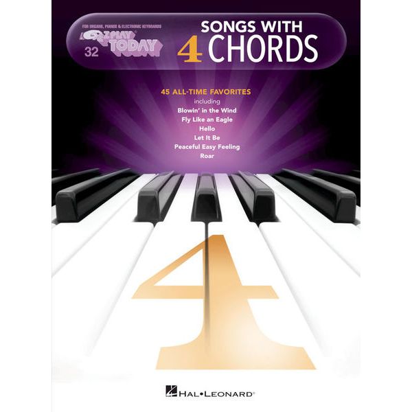 Hal Leonard Songs with 4 Chords Piano