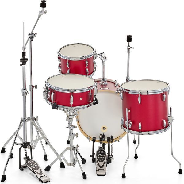 Kit Batterie Acoustique Pearl Midtown Noir Mat + Pack Matériel HWP-50S - Idéal Pour Urbain/transport