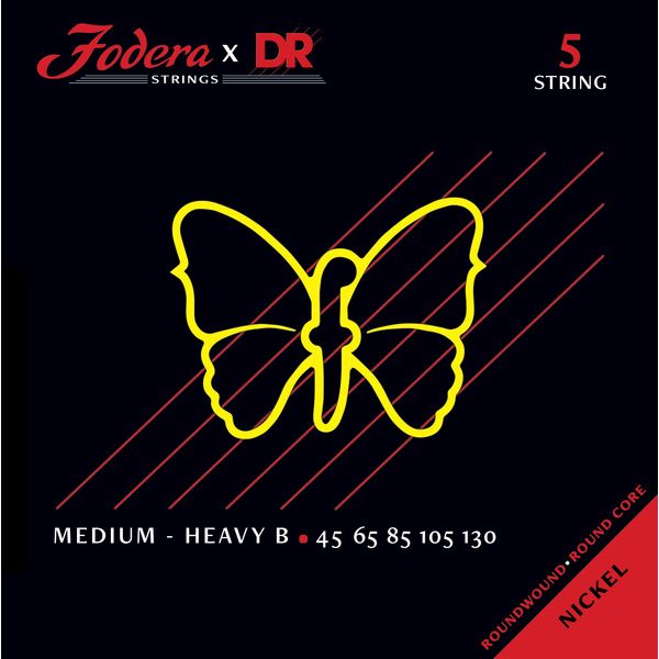 Fodera x DR 5-String Set M-Heavy B NI